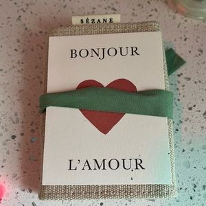 NWOT Host Pick Sézane Paris Linen Mini Wallet